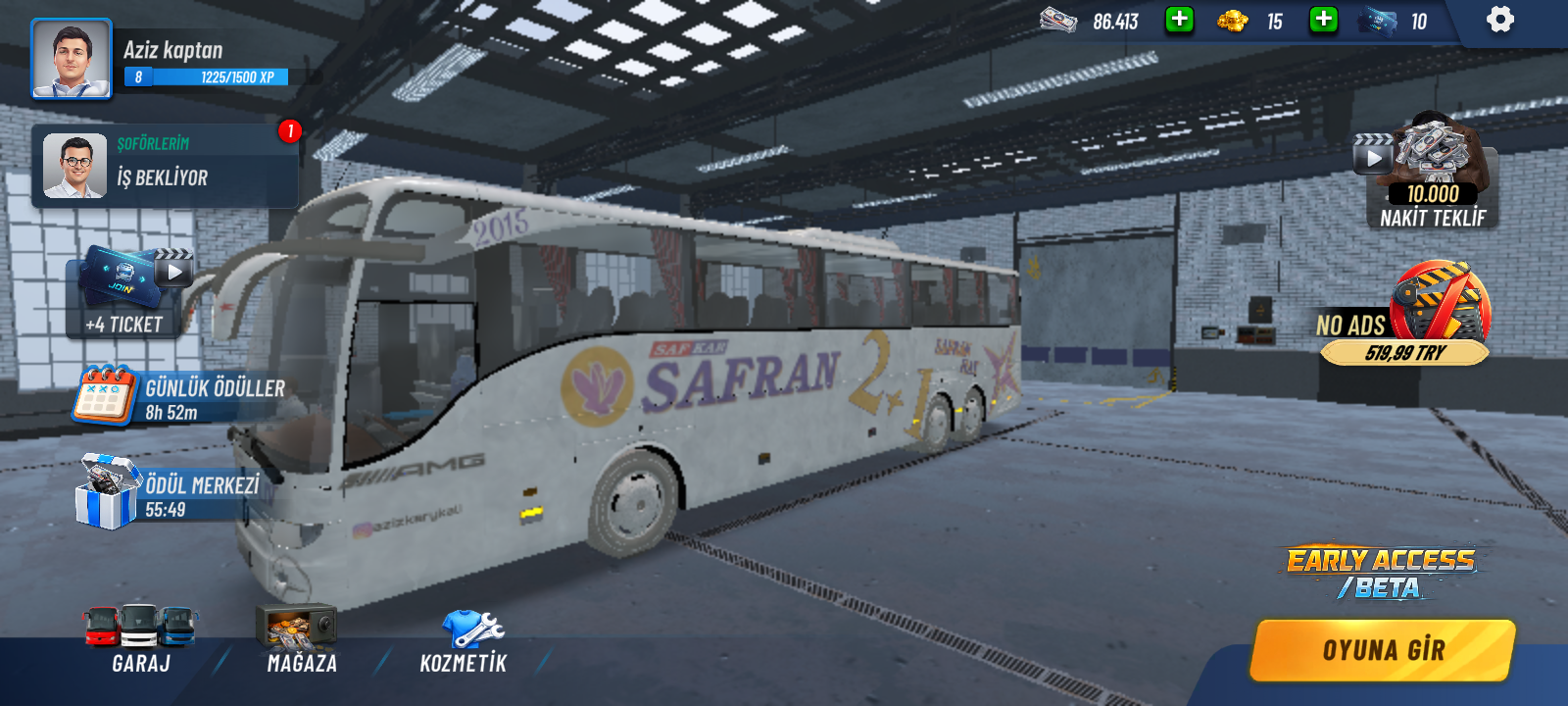 SAFRAN V2 oyun içi görünüm